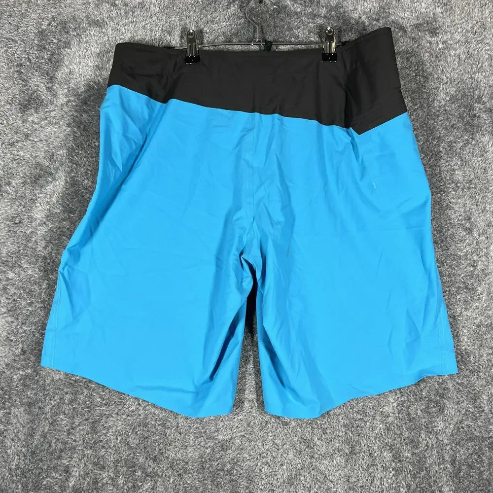 Patagonia Shorts Mens 36 Blue Board Shorts Swim Trunks Drawstring Back Pocket